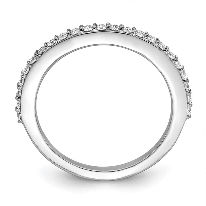 Buy 14K White Gold 1/3 Carat Diamond Eternity Band - Stylish Luxury Ring-2