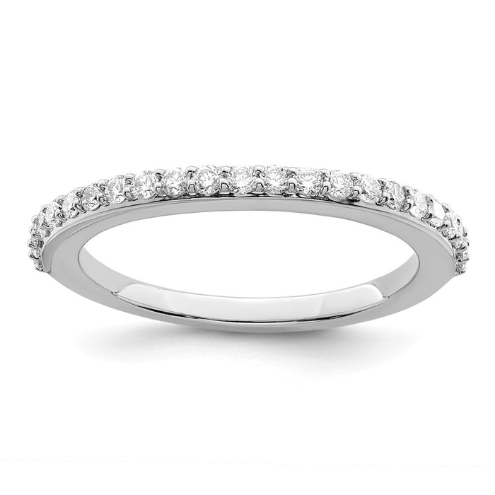 Buy 14K White Gold 1/3 Carat Diamond Eternity Band - Stylish Luxury Ring-1