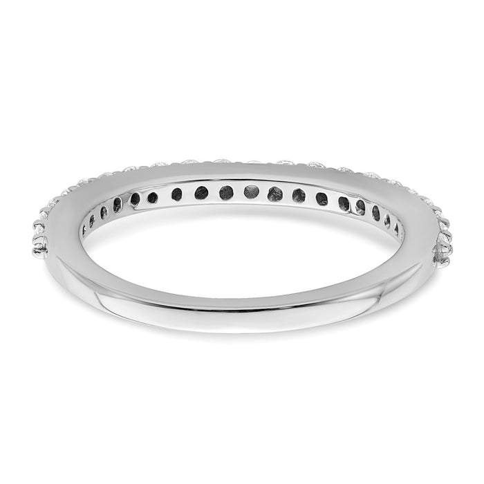 Buy Stylish 14K White Gold 3/8 Carat Diamond Eternity Band - Luxury Value-5