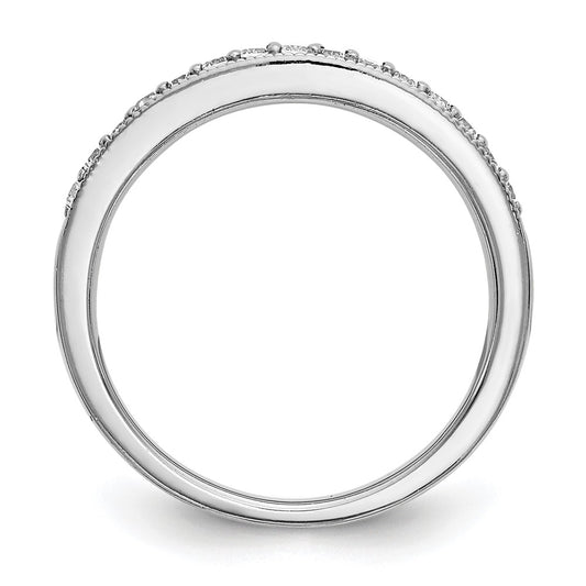 High-Quality 14K White Gold Diamond Band - 1/5 Carat, Stylish Value!
