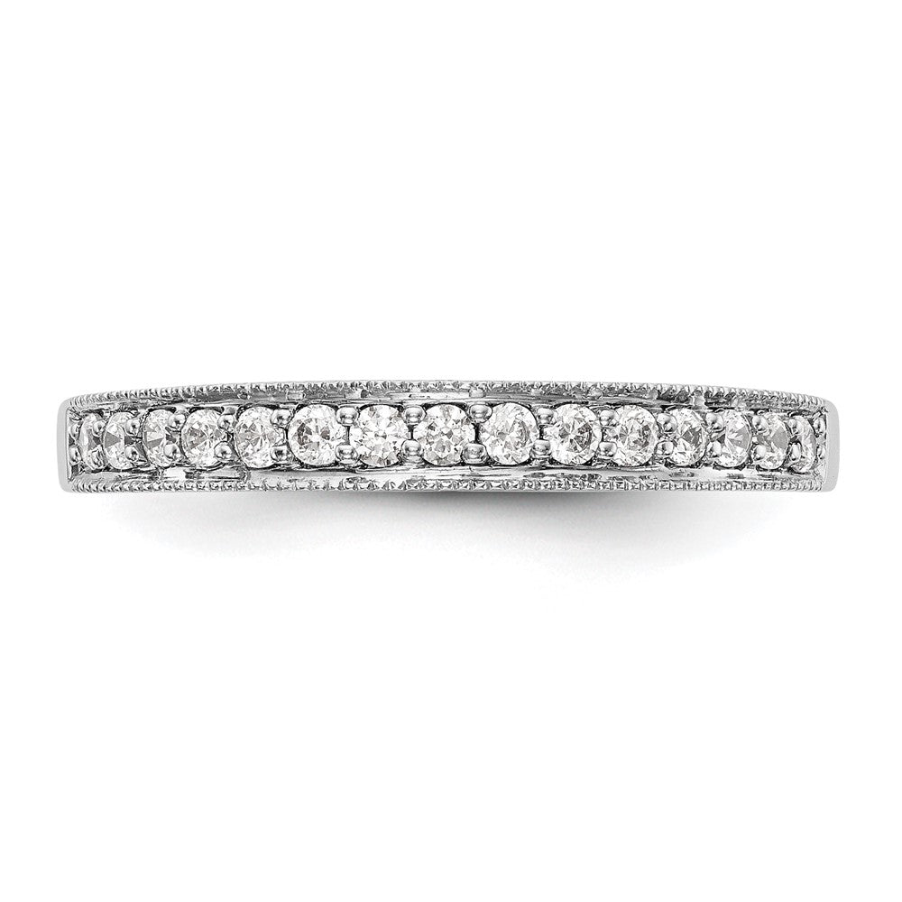 High-Quality 14K White Gold Diamond Band - 1/5 Carat, Stylish Value!