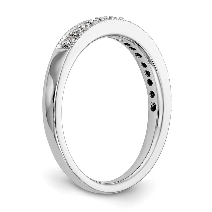 High-Quality 14K White Gold Diamond Band - 1/5 Carat, Stylish Value!-6
