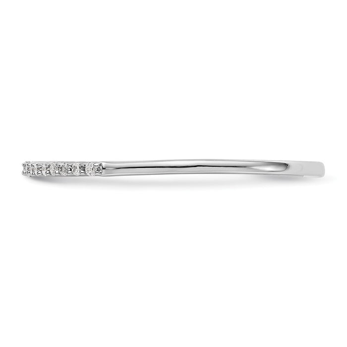 Exclusive 14K White Gold Diamond Band - 1/10 Carat, Stylish Luxury Jewelry-3