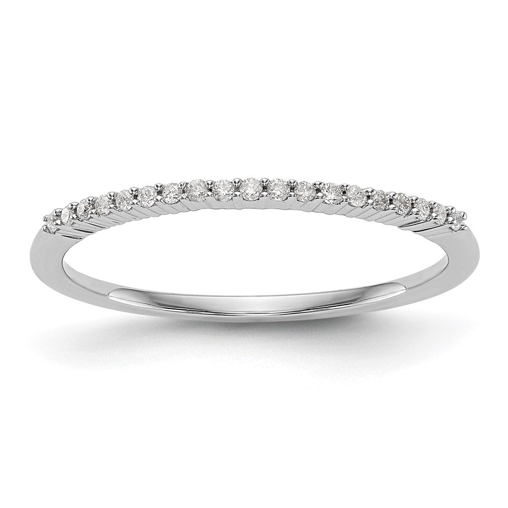 Exclusive 14K White Gold Diamond Band - 1/10 Carat, Stylish Luxury Jewelry