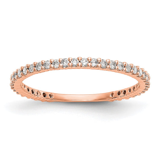 Exclusive 14K Rose Gold Wedding Band - 1/3 Carat Diamonds at Value Price!