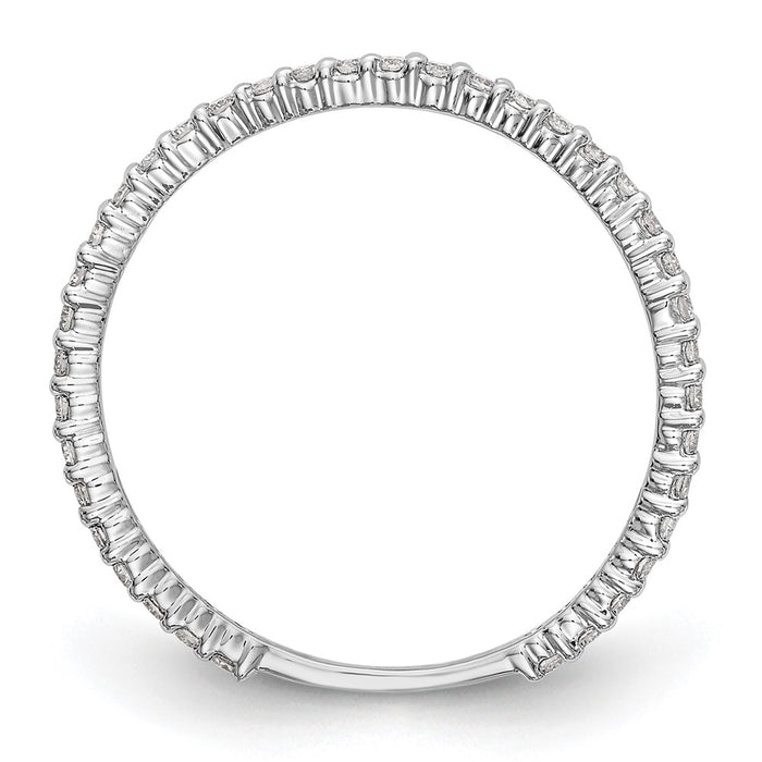 Buy Stylish 14K White Gold Wedding Band with 1/3 Carat Diamonds - Affordable!-2