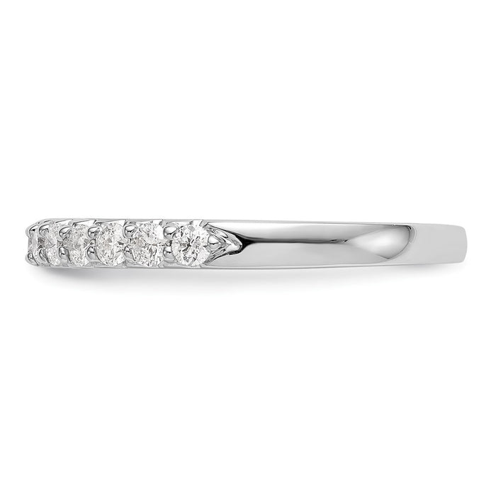 Buy Stylish 14K White Gold 11-Stone Diamond Band, 1/3 Carat Total Weight-3