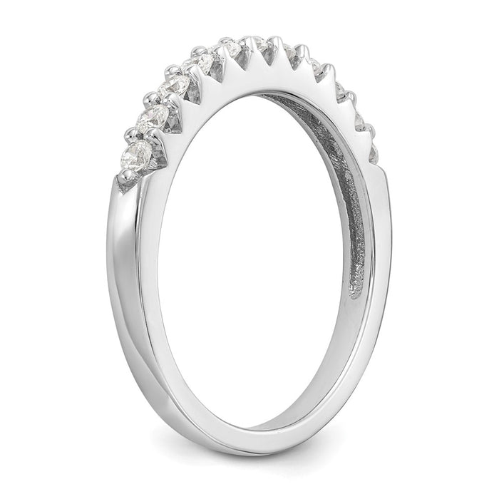 Buy Stylish 14K White Gold 11-Stone Diamond Band, 1/3 Carat Total Weight-6