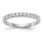 Buy Stylish 14K White Gold 11-Stone Diamond Band, 1/3 Carat Total Weight-1