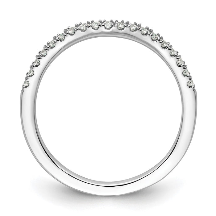Buy High-Quality 14K White Gold 1/5 Carat Diamond Wedding Band - Stylish Value!-2
