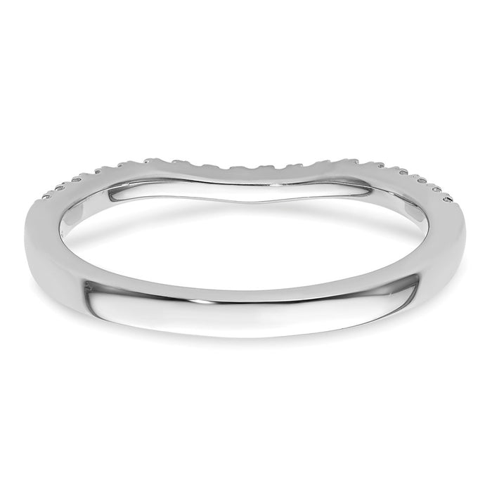 Buy High-Quality 14K White Gold 1/5 Carat Diamond Wedding Band - Stylish Value!-5
