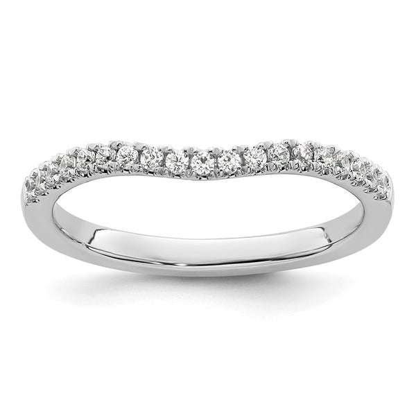 14K White Gold 1/5 Carat Diamond Wedding Band - Style GR1-1023028