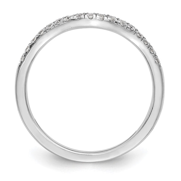 14K White Gold 1/5 Carat Diamond Wedding Band - Style GR1-1035593