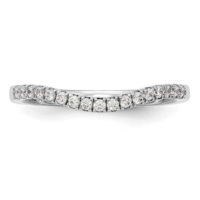 High-Quality 14K White Gold 1/5 Carat Diamond Wedding Band - Stylish Value!-4