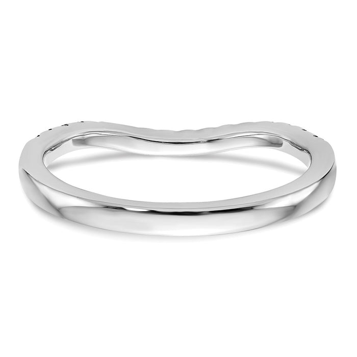 High-Quality 14K White Gold 1/5 Carat Diamond Wedding Band - Stylish Value!-5