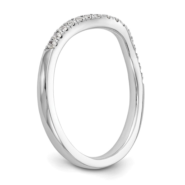 High-Quality 14K White Gold 1/5 Carat Diamond Wedding Band - Stylish Value!-6