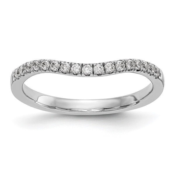 14K White Gold 1/5 Carat Diamond Wedding Band - Style GR1-1035593