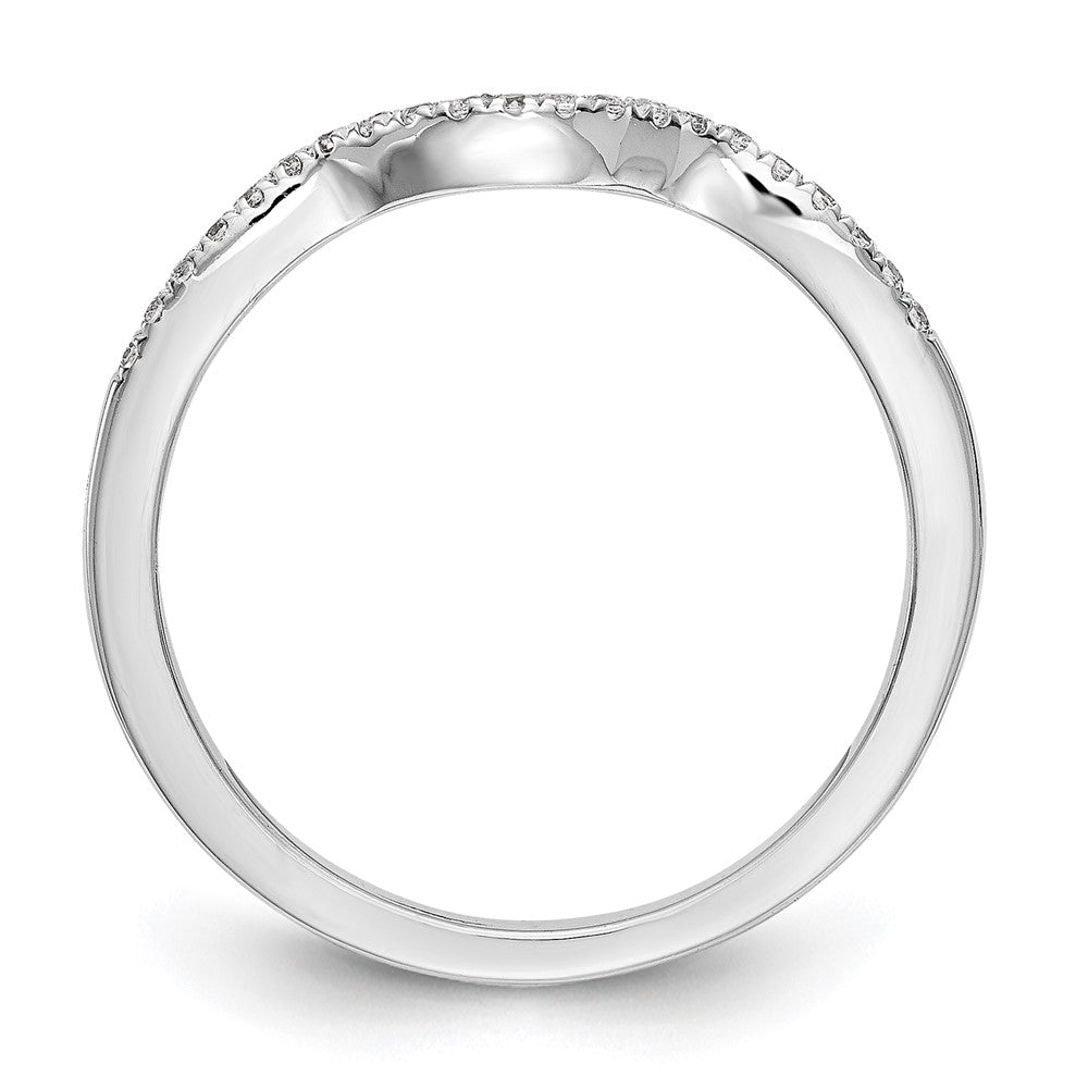 Buy Stylish 14K White Gold Wedding Band with 1/10 Carat Diamond Accents