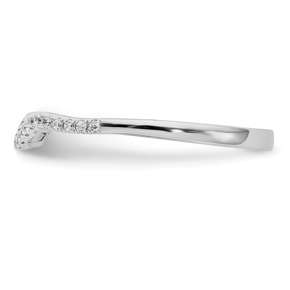 Buy Stylish 14K White Gold Wedding Band with 1/10 Carat Diamond Accents