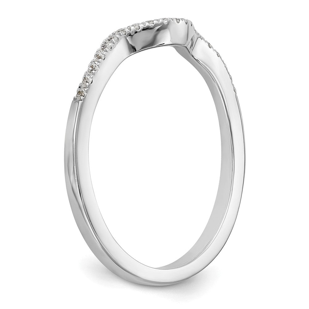 Buy Stylish 14K White Gold Wedding Band with 1/10 Carat Diamond Accents