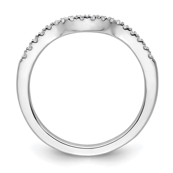 14K White Gold Wedding Band - 1/5 Carat Diamond - Style GR1-1023036