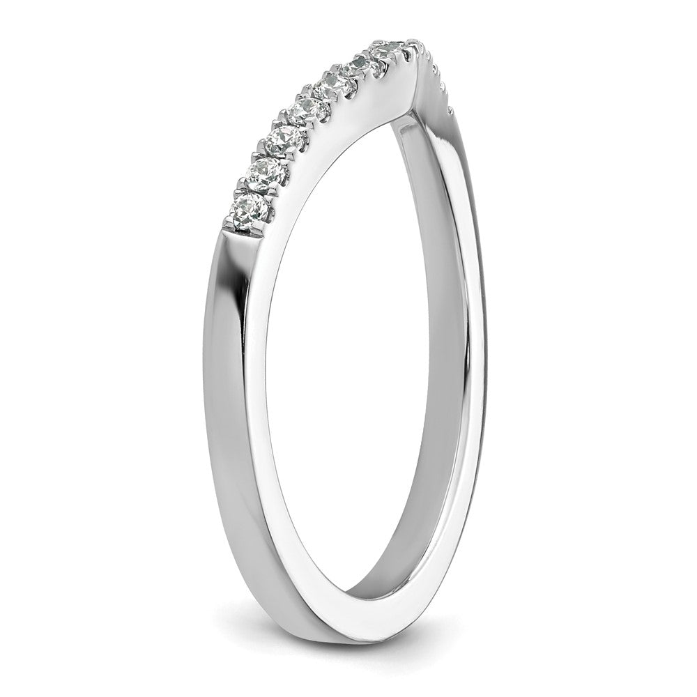 Exclusive 14K White Gold Wedding Band with 1/6 Carat Diamonds - Stylish Value