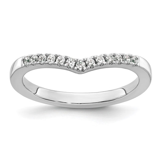 Exclusive 14K White Gold Wedding Band with 1/6 Carat Diamonds - Stylish Value