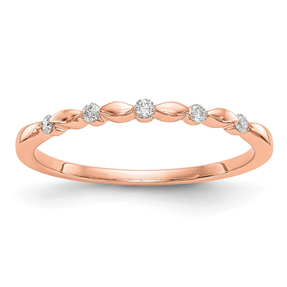 Buy Exclusive 14K Rose Gold Diamond Wedding Band - 1/15 Carat, Stylish Price