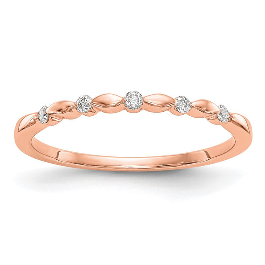 Buy Exclusive 14K Rose Gold Diamond Wedding Band - 1/15 Carat, Stylish Price