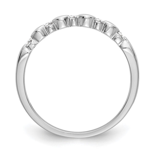 14K White Gold Diamond Wedding Band, 1/15 Carat - Style GR1-1035395