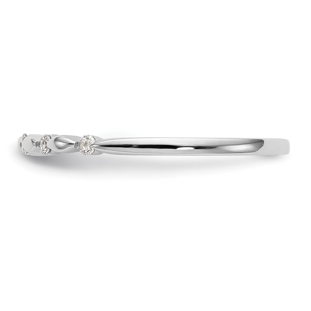 Exclusive 14K White Gold Diamond Wedding Band, 1/15 Carat - Stylish Value!