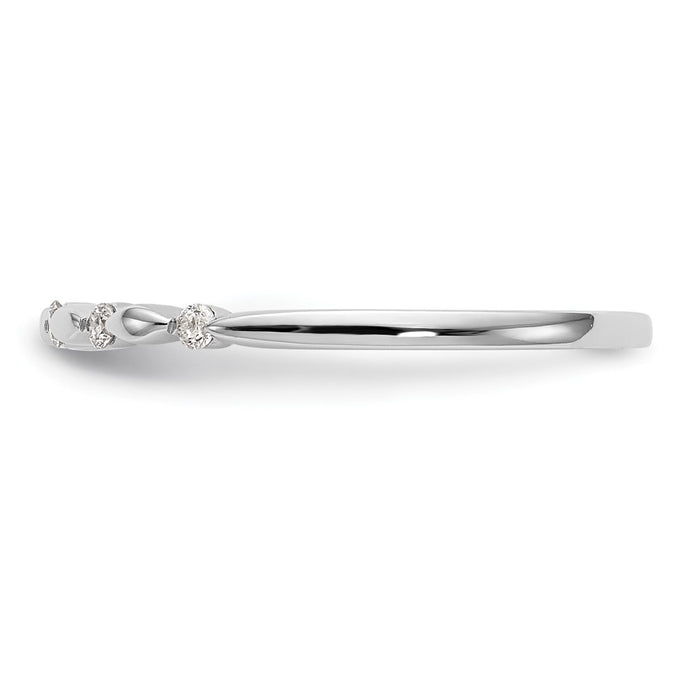 Exclusive 14K White Gold Diamond Wedding Band, 1/15 Carat - Stylish Value!-3