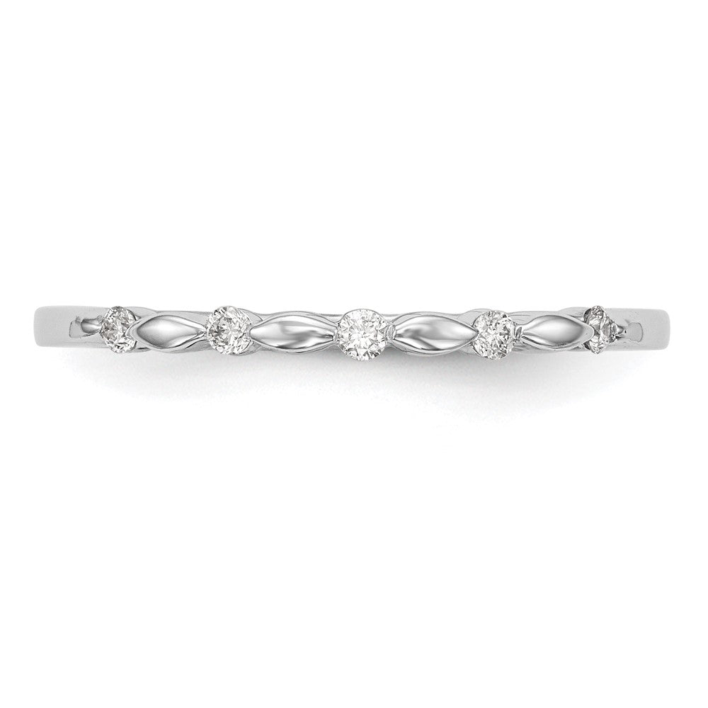 Exclusive 14K White Gold Diamond Wedding Band, 1/15 Carat - Stylish Value!