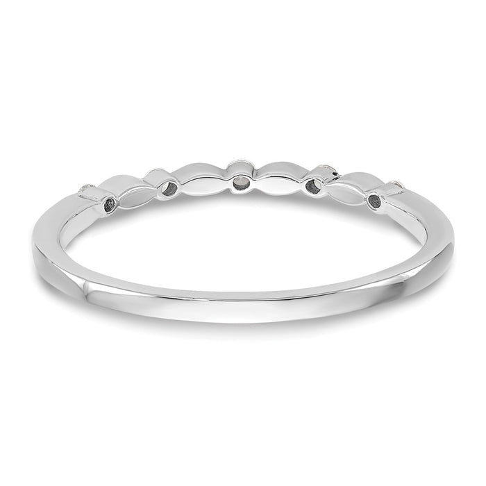 Exclusive 14K White Gold Diamond Wedding Band, 1/15 Carat - Stylish Value!-5