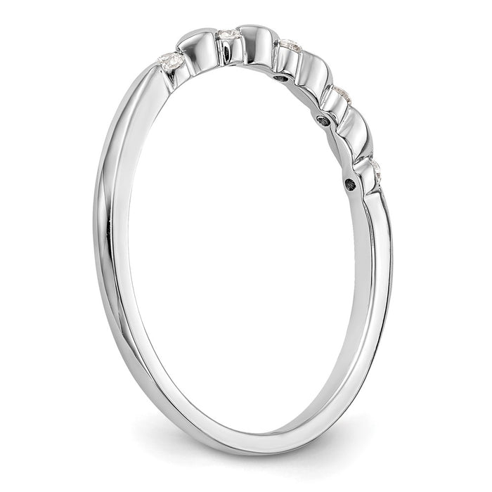 Exclusive 14K White Gold Diamond Wedding Band, 1/15 Carat - Stylish Value!-6