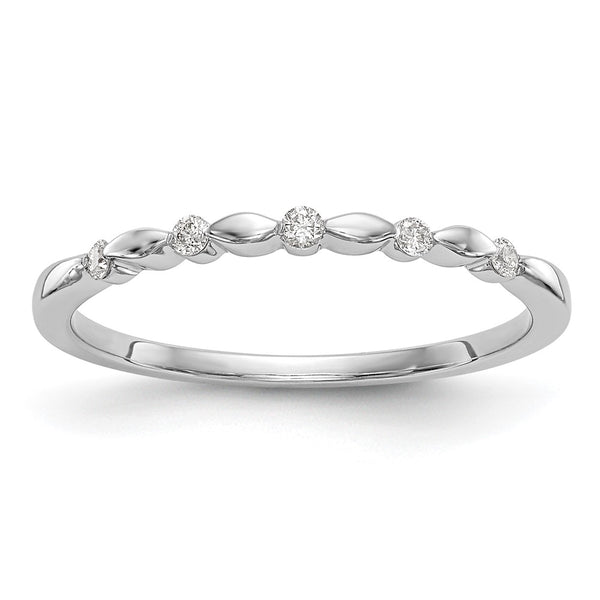 14K White Gold Diamond Wedding Band, 1/15 Carat - Style GR1-1035395