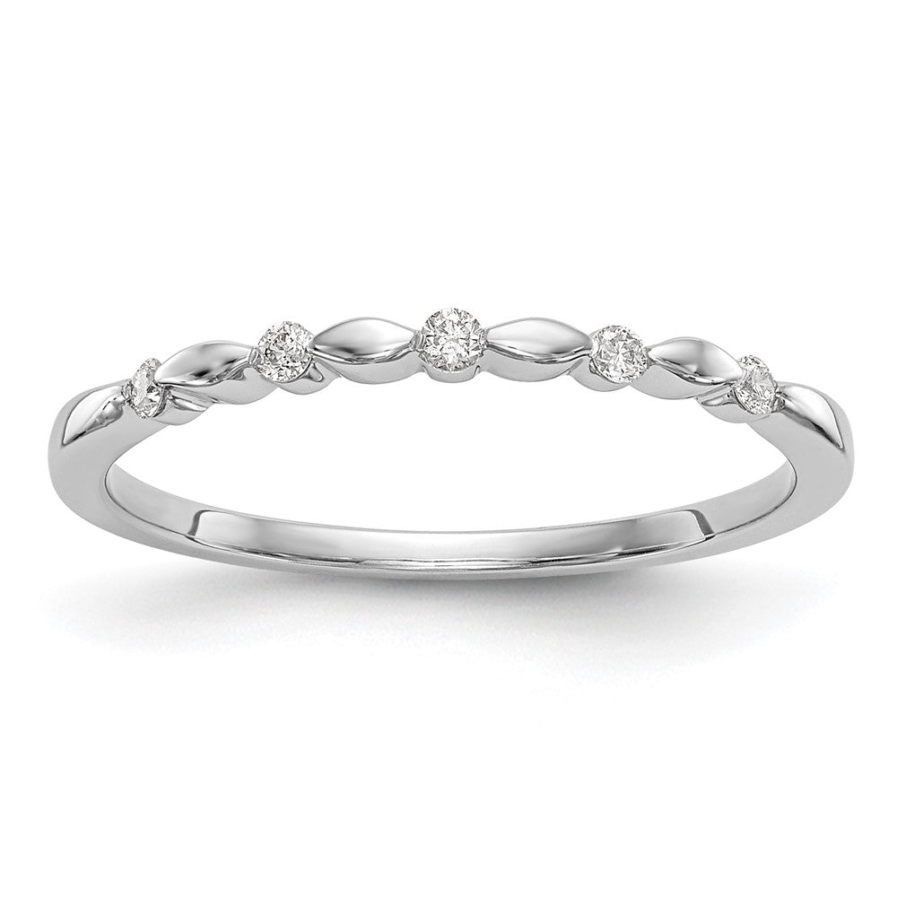 Exclusive 14K White Gold Diamond Wedding Band, 1/15 Carat - Stylish Value!