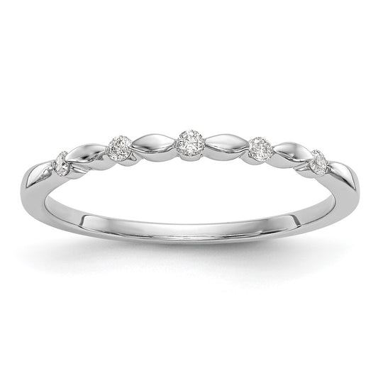 Exclusive 14K White Gold Diamond Wedding Band, 1/15 Carat - Stylish Value!