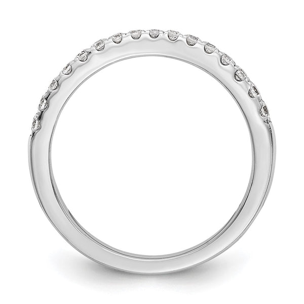 14K White Gold Wedding Band Set with 1/5 Carat Diamond