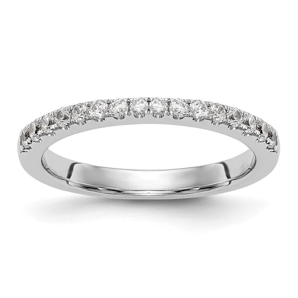 14K White Gold Wedding Band Set with 1/5 Carat Diamond