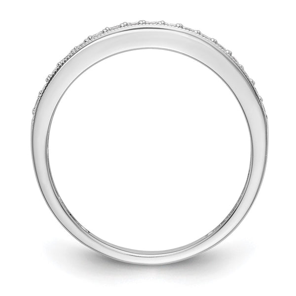 14K White Gold Diamond Wedding Band, 1/10 Carat Total Weight - Style GR1-1023051