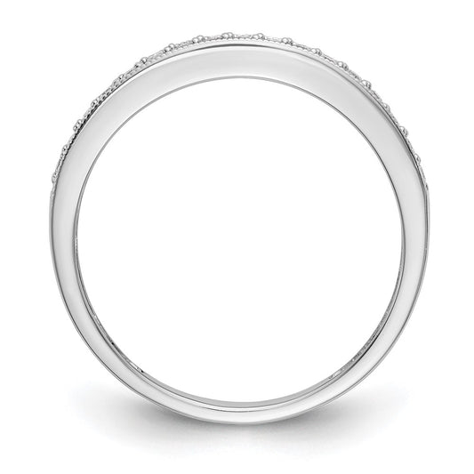 Buy Stylish 14K White Gold Diamond Wedding Band, 1/10 Carat Total Weight