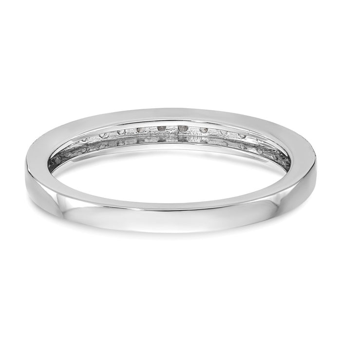 Buy Stylish 14K White Gold Diamond Wedding Band, 1/10 Carat Total Weight-5