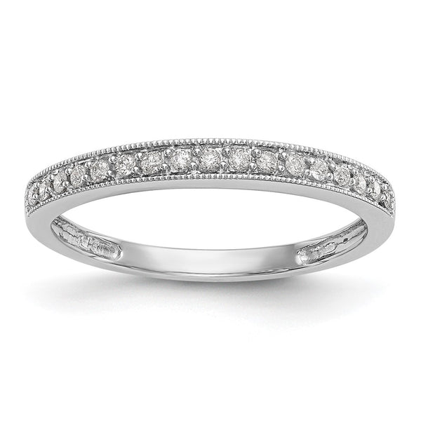 14K White Gold Diamond Wedding Band, 1/10 Carat Total Weight - Style GR1-1023051
