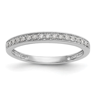 Buy Stylish 14K White Gold Diamond Wedding Band, 1/10 Carat Total Weight