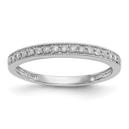 Buy Stylish 14K White Gold Diamond Wedding Band, 1/10 Carat Total Weight