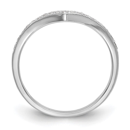 Buy High-quality 14K White Gold Wedding Band with 1/8 Carat Diamonds - Stylish Value
