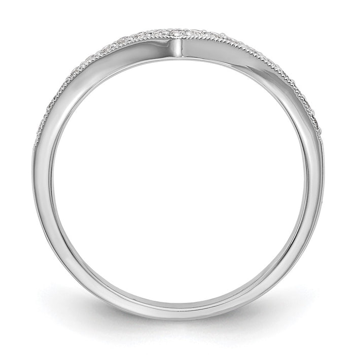 Buy High-quality 14K White Gold Wedding Band with 1/8 Carat Diamonds - Stylish Value-2