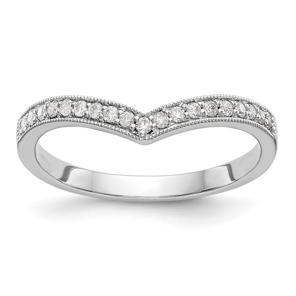 Buy High-quality 14K White Gold Wedding Band with 1/8 Carat Diamonds - Stylish Value