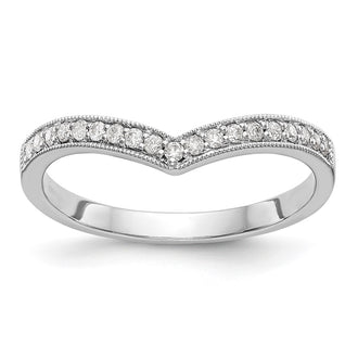 Buy High-quality 14K White Gold Wedding Band with 1/8 Carat Diamonds - Stylish Value